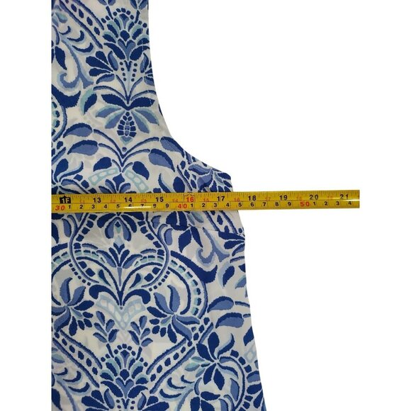 Sleeveless Floral Blue & White Blouse By CeCe, for women, Size S, NWT - Picture 7 of 8